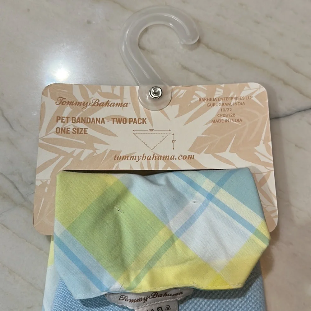 Tommy Bahama Pet Bandanas 2 pack. NWT